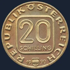 20 Schilling 1990 Oostenrijk Vorarlberg