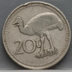 20 Toea 1981 Papoea-Nieuw-Guinea Cupronikkel achterzijde