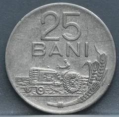 25 Bani 1966 Roemenië — Vernikkeld Staal achterzijde