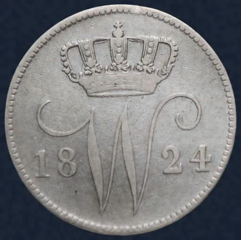 25 Cent 1824 B Zilver
