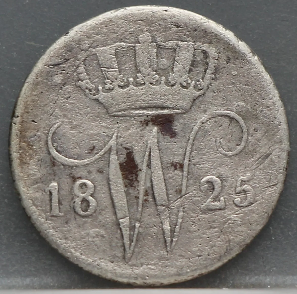 25 Cent 1825 U — Zilver voorzijde, zilver 568/1000