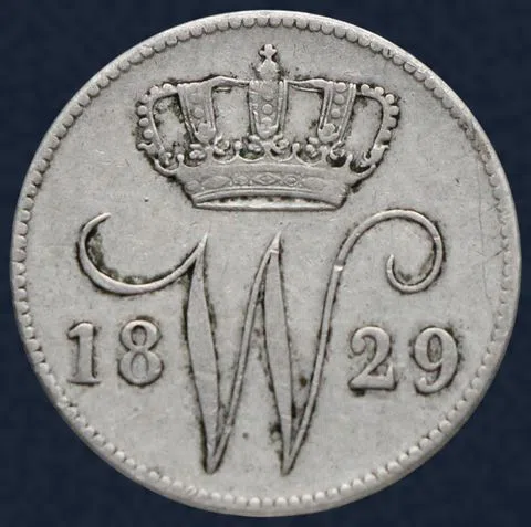 25 Cent 1829 B - Willem 1