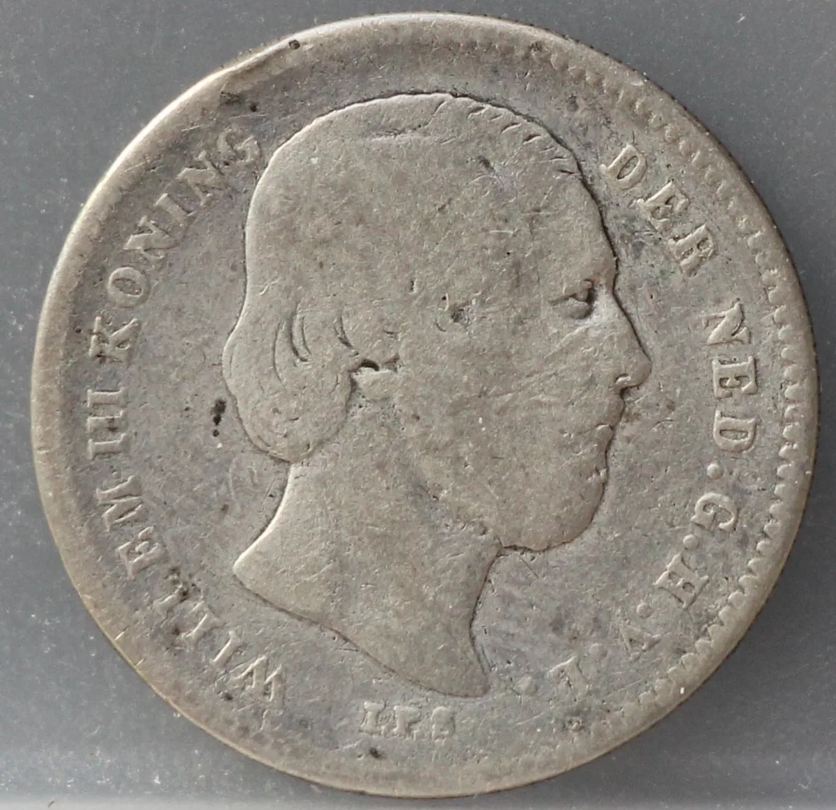 25 Cent 1849 Willem III — Zilver voorzijde, zilver 640/1000