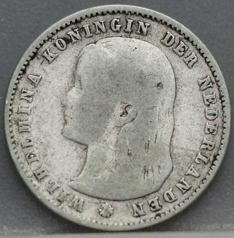 25 Cent 1894 – Kwartje Wilhelmina Zilver