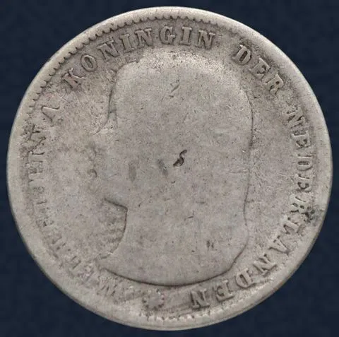 25 Cent 1894 Wilhelmina - kwartje 1894