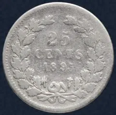25 Cent 1895 Wilhelmina