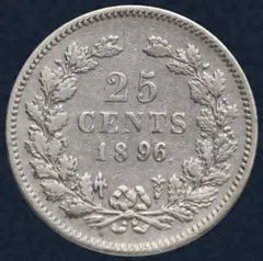 25 Cent 1896 Wilhelmina Utrecht