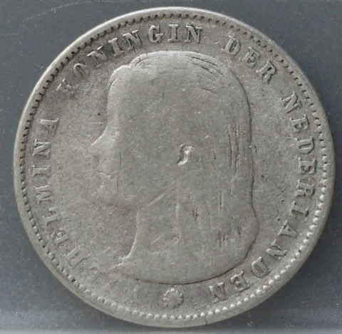 25 Cent 1896 — Zilveren Kwartje Wilhelmina