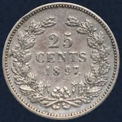 25 Cent 1897 Wilhelmina