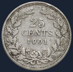 25 Cent 1901 Smalle Hals