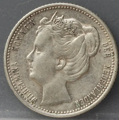 25 Cent 1901 — Zilver, Smalle Hals