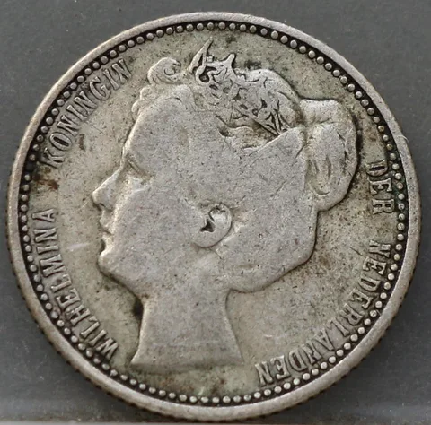 25 Cent 1906 – Kwartje Nederland Zilver
