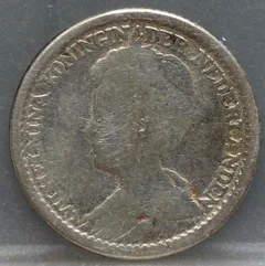 25 Cent 1913 — Kwartje Zilver voorzijde