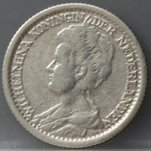 25 Cent 1916 — Zilveren Kwartje Wilhelmina