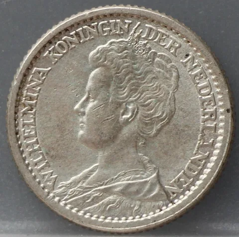 25 Cent 1918 — Zilveren Kwartje Wilhelmina