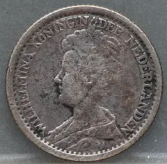 25 Cent 1919 — Kwartje Zilver voorzijde