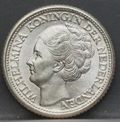 25 Cent 1944 E.P. — Zilver voorzijde, Nederland