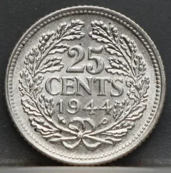 25 Cent 1944 E.P. — Zilver achterzijde