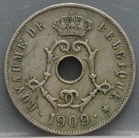 25 Centimes 1909 België (FRA)