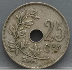 25 Centimes 1913 — België (NLD) achterzijde
