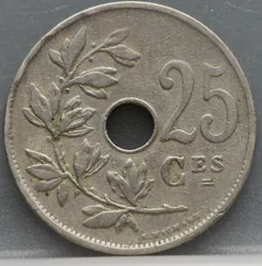 25 Centimes 1921 België (FRA) achterzijde