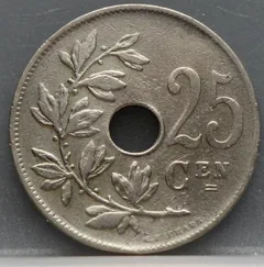 25 Centimes 1922 België (NL) achterzijde