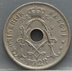 25 Centimes 1928 België (NLD) voorzijde