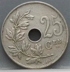 25 Centimes 1928 België (NLD) achterzijde