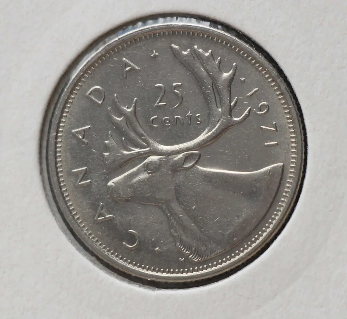 25 Cents 1971 Canada — Nikkel voorzijde