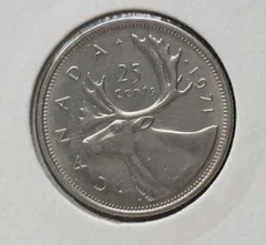 25 Cents 1971 Canada — Nikkel voorzijde