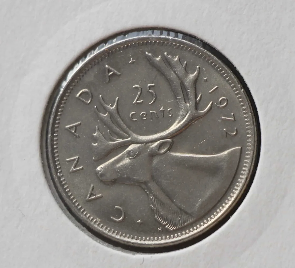 25 Cents 1972 Canada — Nikkel voorzijde