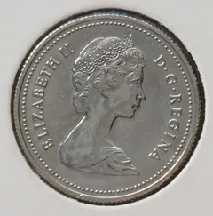 25 Cents 1972 Canada — Nikkel achterzijde
