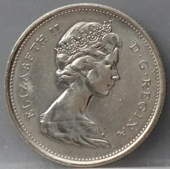 25 Cents 1977 Canada — Nikkel achterzijde