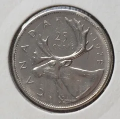 25 Cents 1978 Canada — Nikkel voorzijde