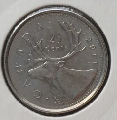 25 Cents 2011 Canada — Nikkel voorzijde