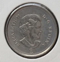 25 Cents 2011 Canada — Nikkel achterzijde
