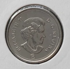 25 Cents 2012 Canada — Nikkel achterzijde