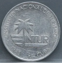 25 Convertible Centavos 1988 Cuba — Aluminium voorzijde