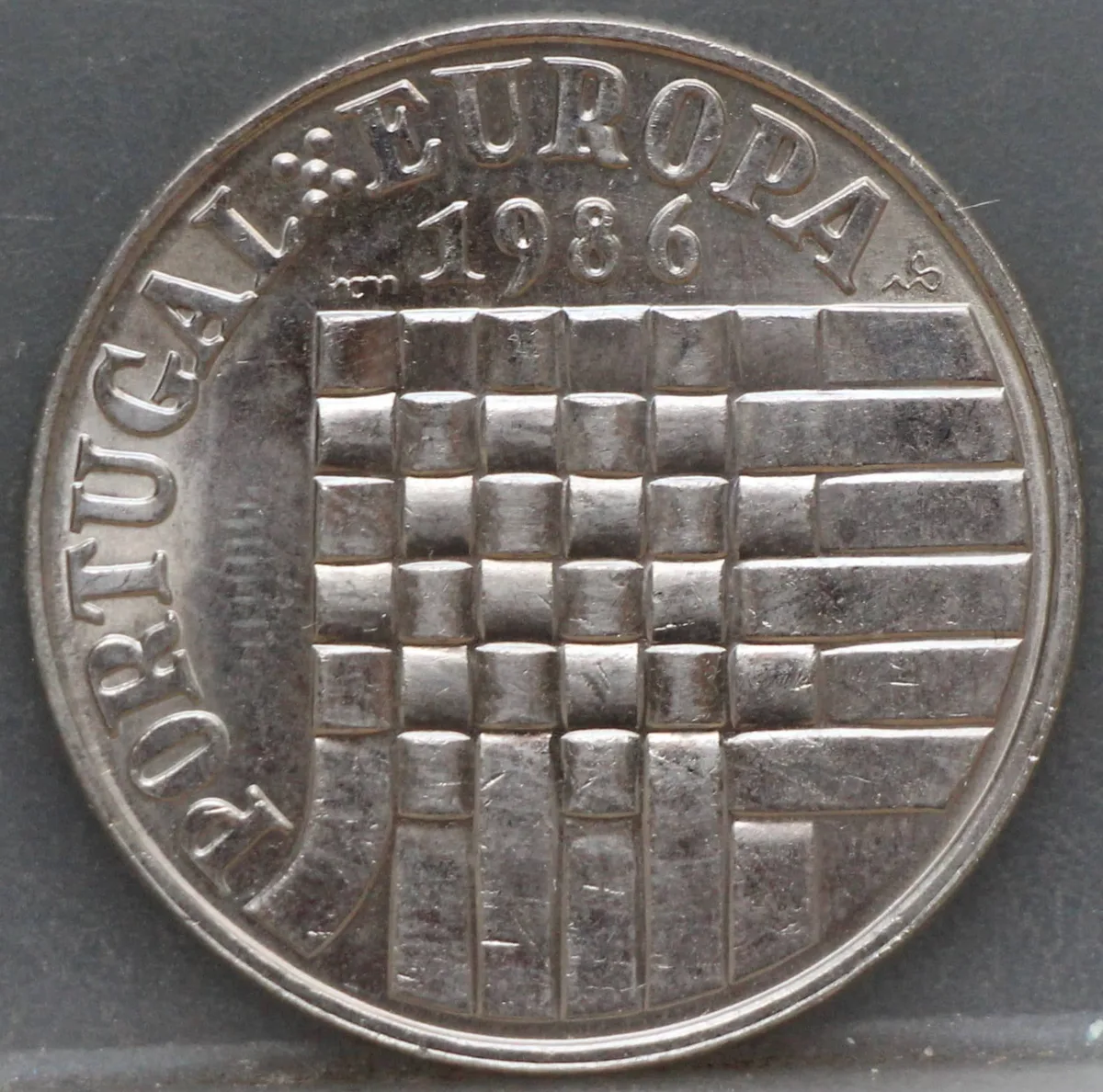 25 Escudos 1986 Portugal — Toetreding EEG voorzijde, Cupro-nikkel
