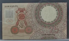 25 Gulden 1955 — Type Huygens (NVMH 83-1A) achterzijde