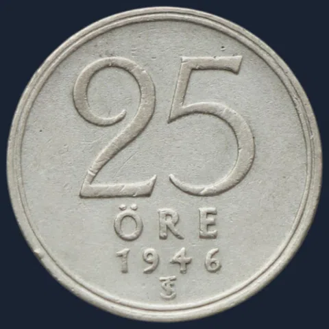 25 Öre 1946 Zweden