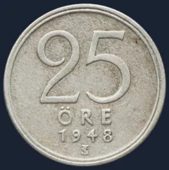 25 Öre 1948 Zweden