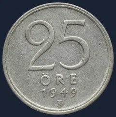 25 Öre 1949 Zweden