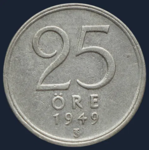 25 Öre 1949 Zweden