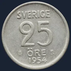 25 Öre 1954 Zweden