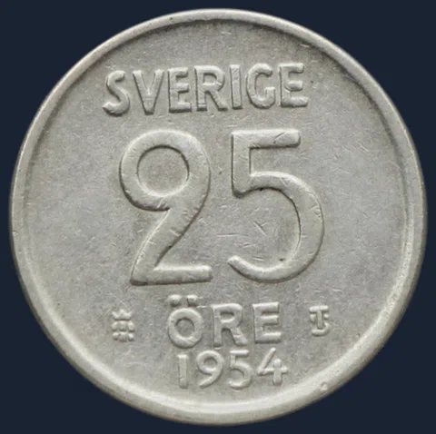 25 Öre 1954 Zweden