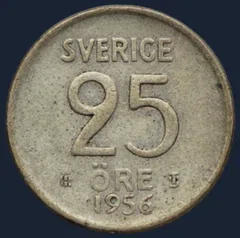 25 Öre 1956 Zweden