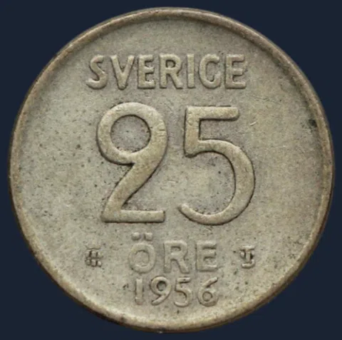25 Öre 1956 Zweden