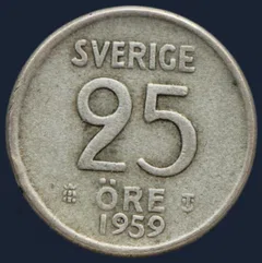 25 Öre 1959 Zweden