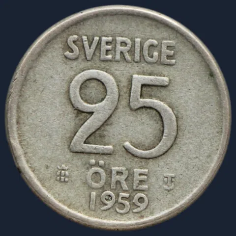 25 Öre 1959 Zweden
